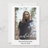 Faire-part de remise de diplôme à armoiries noir e (Dos)