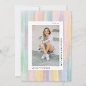 Faire-part de remise de diplôme à l'aquarelle phot (Devant)