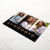 Faire-part de remise de diplôme à motif de collage (Rotation)