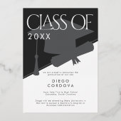 Faire-part de remise de diplôme à motif de photo e (Verso)