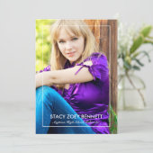 Faire-part de remise de diplôme avec 1 photo encad (Debout devant)