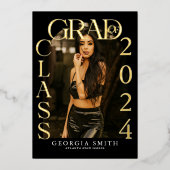 Faire-part de remise de diplôme avec arche bohème  (Recto)