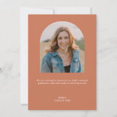 Faire-part de remise de diplôme avec arche en terr (Dos)