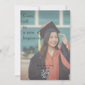 Faire-part de remise de diplôme avec arche moderne (Dos)