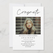 Faire-part de remise de diplôme avec collage de 3 (Dos)