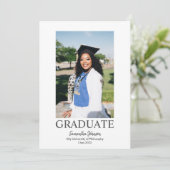 Faire-part de remise de diplôme avec collage de ph (Debout devant)