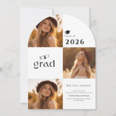 Faire-part de remise de diplôme avec collage de ph (Dos)