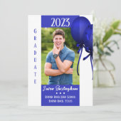 Faire-part de remise de diplôme avec des ballons b (Debout devant)