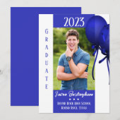 Faire-part de remise de diplôme avec des ballons b (Devant / Derrière)