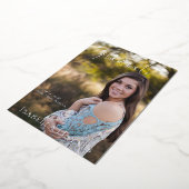 Faire-part de remise de diplôme avec écriture mode (Rotation)