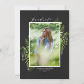 Faire-part de remise de diplôme avec feuillage à l (Devant)