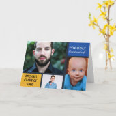 Faire-part de remise de diplôme avec invitation pe (Fleur jaune)