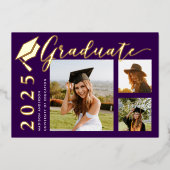 Faire-part de remise de diplôme avec photo de bonn (Recto)