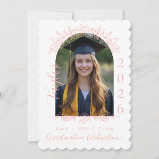 Faire-part de remise de diplôme avec photo de coqu