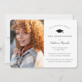 Faire-part de remise de diplôme avec photo de dipl (Devant)