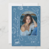 Faire-Part de Remise de Diplôme avec Photo de Styl (Devant)