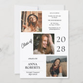 Faire-part de remise de diplôme avec photo en arch (Dos)