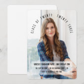 Faire-part de remise de diplôme avec photo en form (Devant / Derrière)