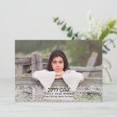 Faire-part de remise de diplôme avec photo et dent (Debout devant)