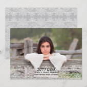 Faire-part de remise de diplôme avec photo et dent (Devant / Derrière)