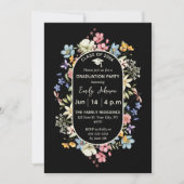 Faire-part de remise de diplôme avec photo Fleur n (Devant)