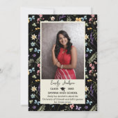 Faire-part de remise de diplôme avec photo Fleur n (Dos)