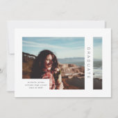 Faire-part de remise de diplôme avec photo géométr (Devant)