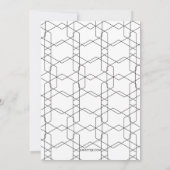 Faire-part de remise de diplôme avec photo Hexagon (Dos)