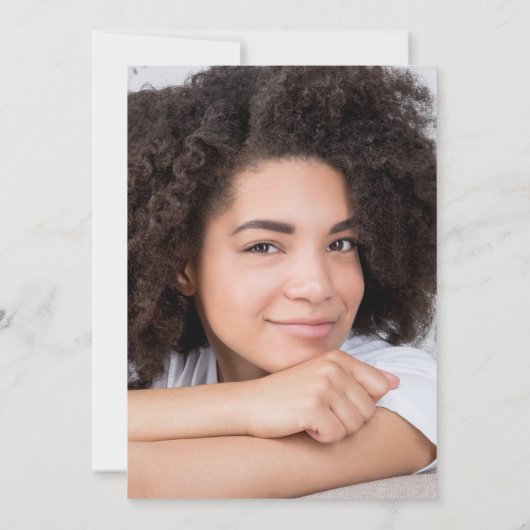 Faire-part de remise de diplôme avec photo simple  (Dos)