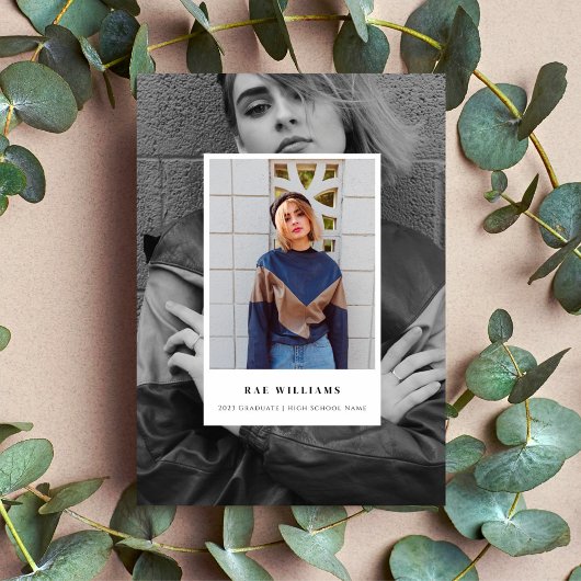 Faire-part de remise de diplôme avec photographie