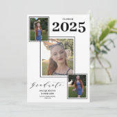 Faire-part de remise de diplôme avec plusieurs pho (Debout devant)