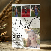 Faire-part de remise de diplôme avec plusieurs pho