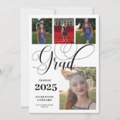 Faire-part de remise de diplôme avec plusieurs pho (Devant)