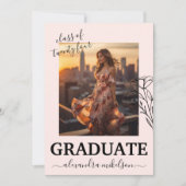 Faire-part de remise de diplôme avec superposition (Devant)