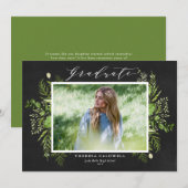 Faire-part de remise de diplôme avec tableau noir  (Devant / Derrière)