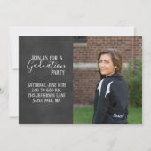 Faire-part de remise de diplôme avec tableau noir  (Dos)