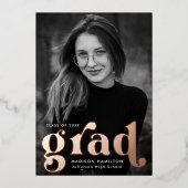 Faire-part de remise de diplôme avec typographie o (Recto)