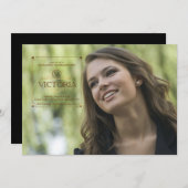 Faire-part de remise de diplôme avec un sceau de c (Devant / Derrière)