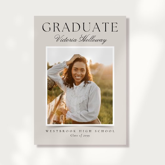 Faire-part de remise de diplôme avec une photo sur