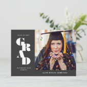 Faire-part de remise de diplôme avec une seule pho (Debout devant)