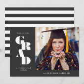 Faire-part de remise de diplôme avec une seule pho (Devant / Derrière)