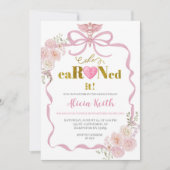 Faire-part de remise de diplôme Bow Coquette Blush (Devant)