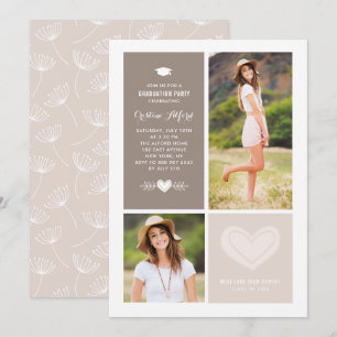 Faire-part de remise de diplôme Collage de photos 