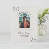 Faire-part de remise de diplôme d'architecture mod (Debout devant)