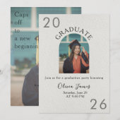 Faire-part de remise de diplôme d'architecture mod (Devant / Derrière)