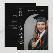 Faire-part de remise de diplôme d'architecture mod (Devant / Derrière)