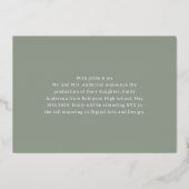 Faire-part de remise de diplôme de calligraphie à (Verso)