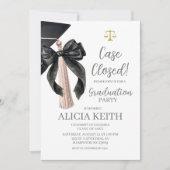 Faire-part de remise de diplôme de droit à pendent (Devant)