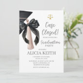 Faire-part de remise de diplôme de droit à pendent (Debout devant)