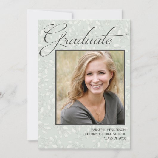 Faire-part de remise de diplôme de photo de diplôm (Devant)